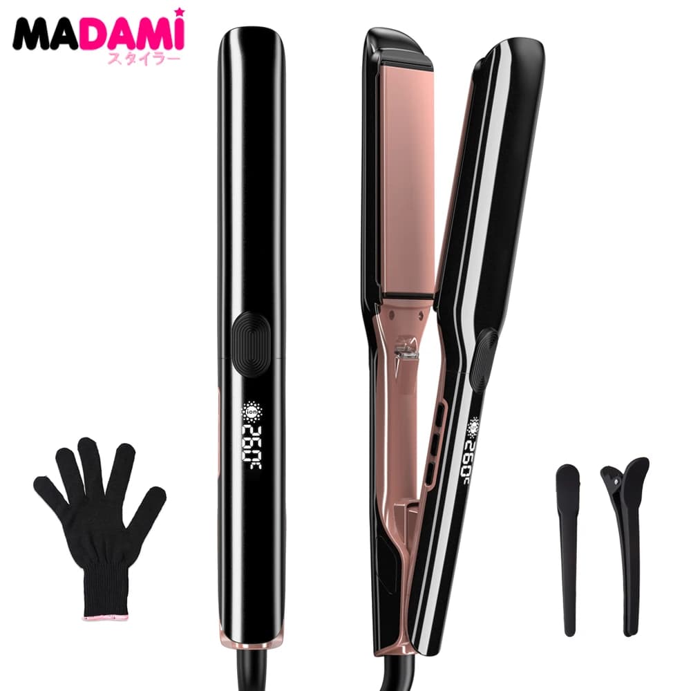 Professional Hair Plate 500 ° F Plasma Hair Iron 260 ° C Ceramic Coating Plate Smooth crevice salon styling tool 110 V-240 V