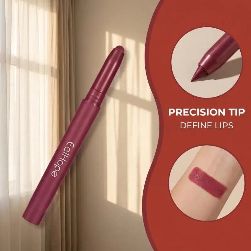 6Pcs Matte Lipstick Set Lip Liner Pencil Nude Matte Waterproof Lip Liner Lip Crayon Combo Lip Balm Lipliner Cosmetic Makeup Kit
