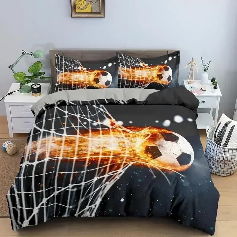 Football Comodo headpiumino curpiumino Federa Bed linen set Decorating bedroom for children Home textiles