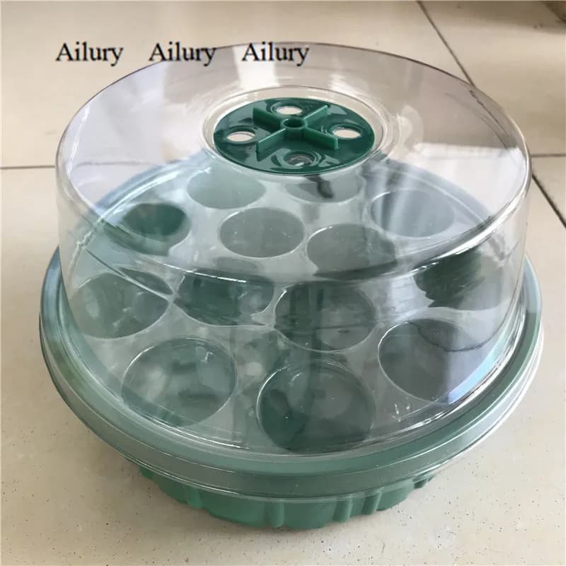 Round seedling box with 13 holes Semi for cultivation Tray Plate Soybean sprout Flower Vegetable Gardening Hydroponic