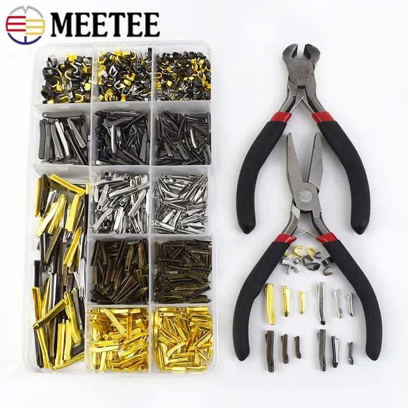1Set Meetee 3 # 5 # 8 # Kit di Riparazione Cerniere, Strumento Antiscivolo per Cerniere Facili da Riparare, Accessori per Cucito Fai-da-Te