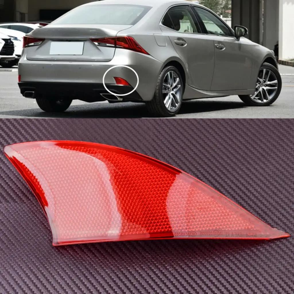 Rosso Destro Coda Paraurti Riflettore Singal Lampada Della Luce ABS Misura per Lexus IS200T IS250 IS300 IS350 Base F Sport