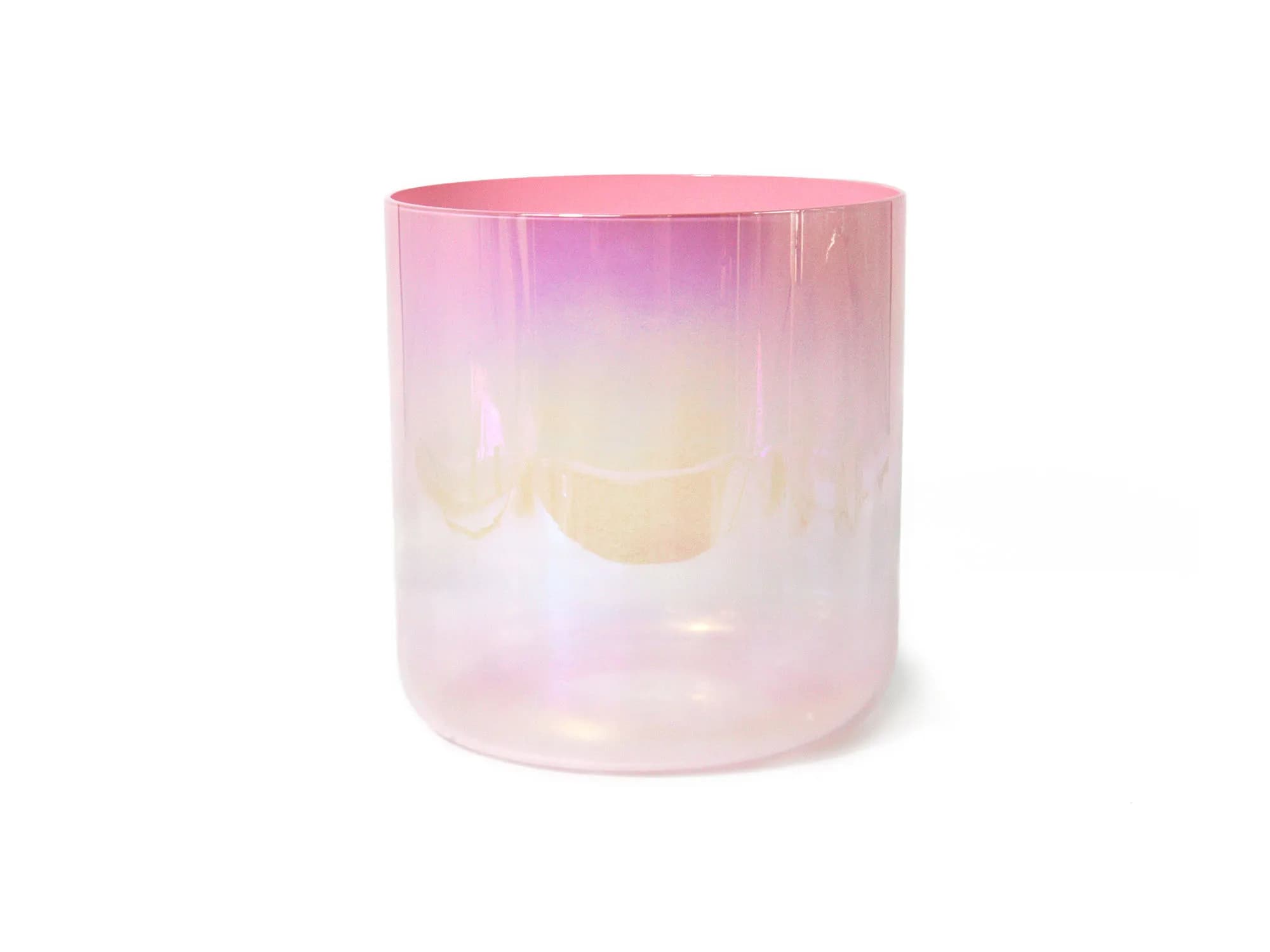 ZHQH Alchemy Peach Pink Gradient Crystal Singing Bowl Crystal Bowl Percussion Instrument Music Chant Bowl for Meditation Yoga