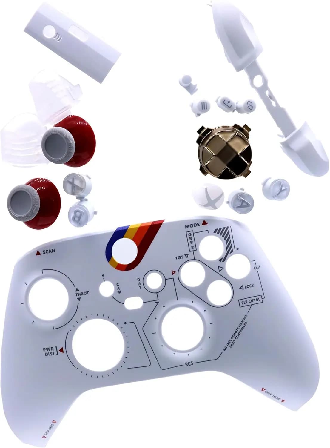 Piastra frontale anteriore con pulsante completo Paraurti Thumbstick D-Pad Alloggiamento Shell kit di ricambio per controller serie Xbox
