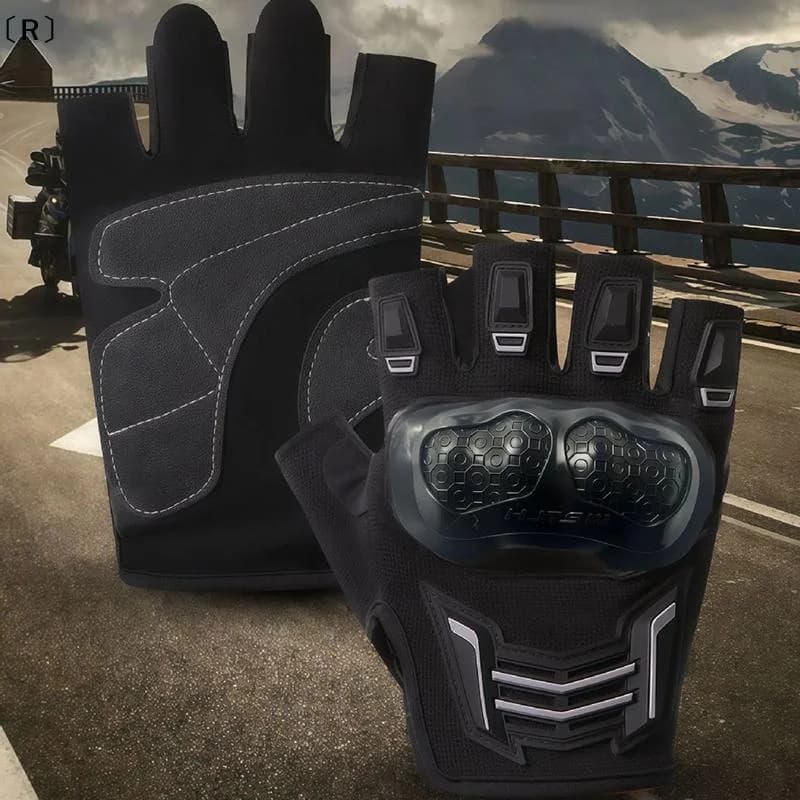 〔R〕Outdoor Sports Protective Half Finger Gloves For Men Women Universal Open Finger Resistant Motorcycle Bike Gloves