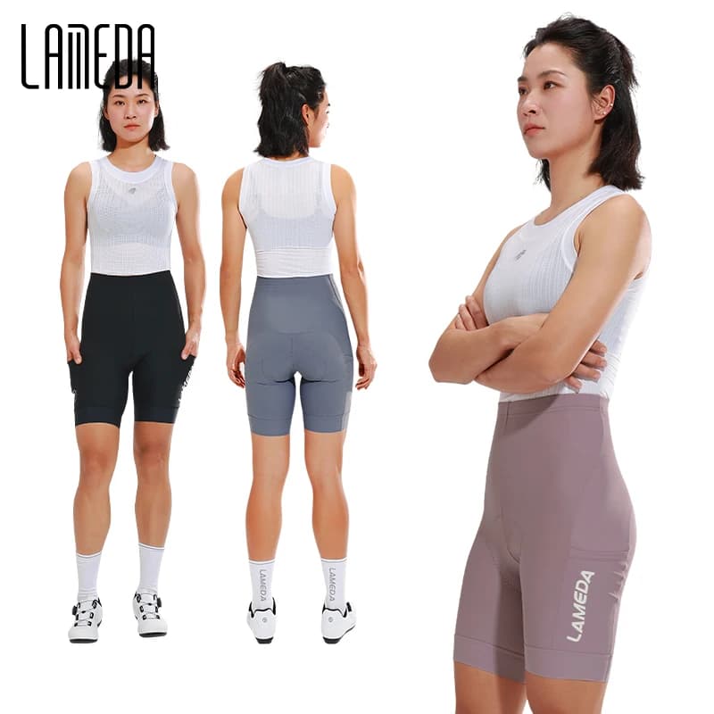 Pantaloncini da ciclismo Lameda per donna Pantaloncini da ciclismo da donna Pantaloncini da ciclismo estivi traspiranti con imbottitura a forma di farfalla