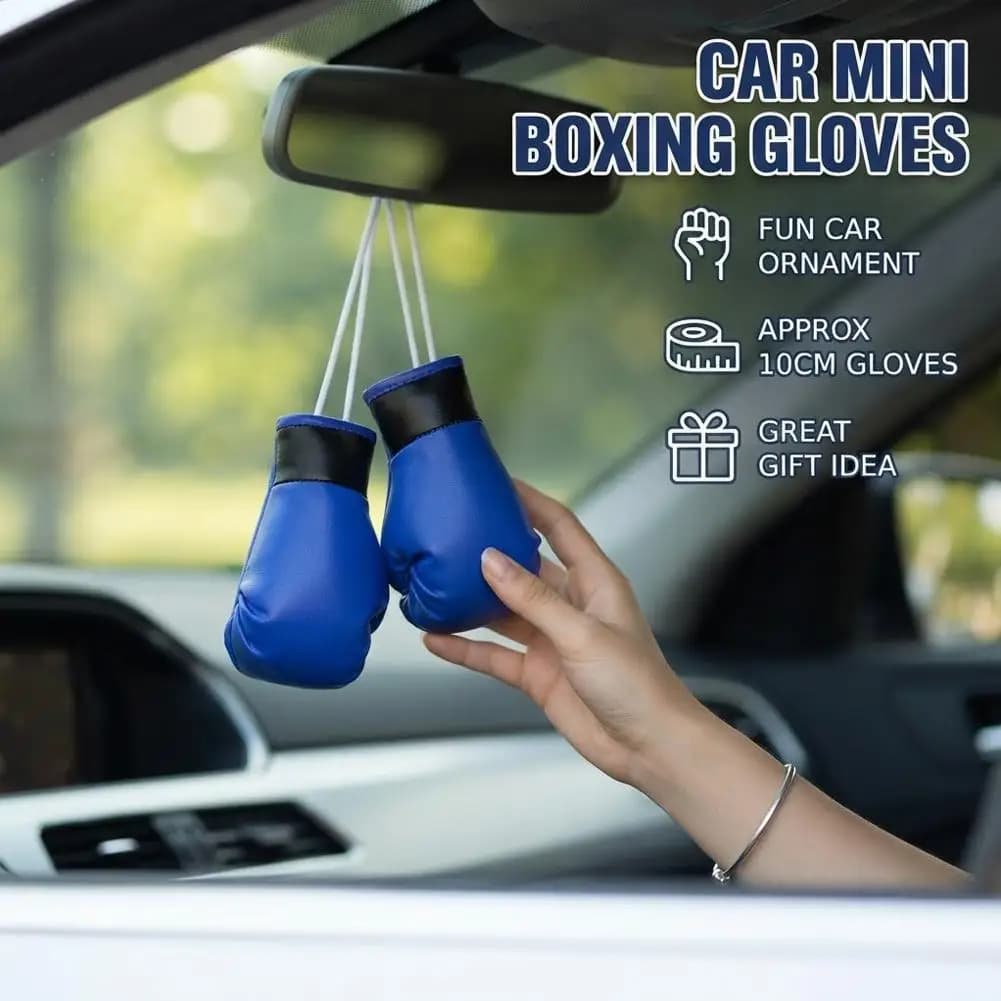Mini Boxing Gloves Car Mirror Hanging Decorations Miniature Punching Gloves for Party Favors Bag Keychains Home Decor Gifts