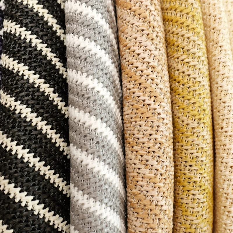 1yard Colorful Strip Pp Straw Woven Fabric Breathable Grass Knit Cloth for Summer Handbag Shoe Hat DIY Making Supplies
