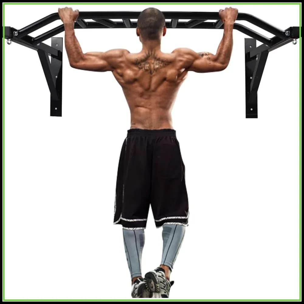 Barra Multifunzione da Parete per Trazioni e Chin-Up con Impugnature Multiple, Stazione Dip Resistente per Palestra Domestica, Supporta fino a 200 kg
