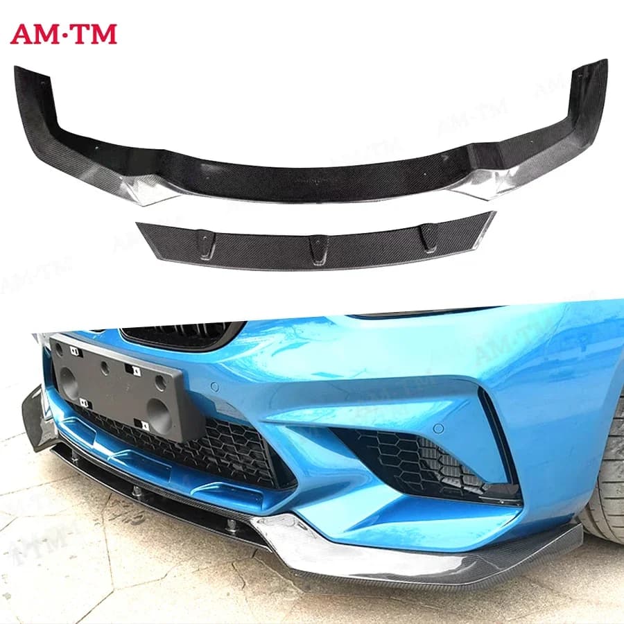 For BMW M2 Series F87 2014-2020 Carbon Fiber Car Front Bumper Splitter Front Lip Chin Spoiler Diffuser Parts Car Accessories