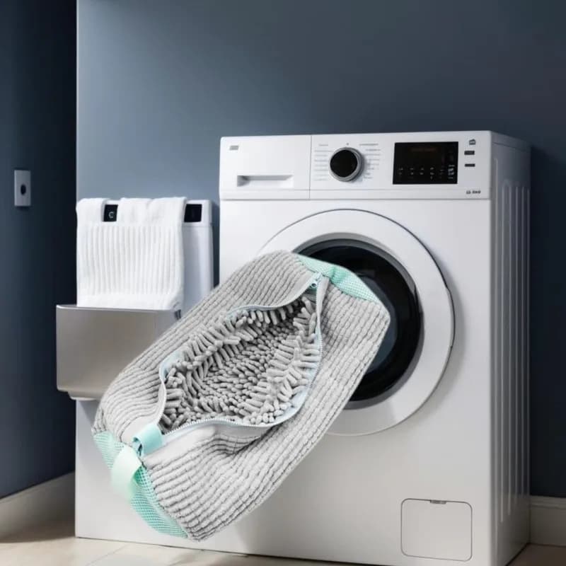 1/2Pcs Shoe Washing Machine Bag Laundry Washer Dryer Reusable All Shoe Types Sizes Zipper Closure Padded Fibers Sneaker Cleaning