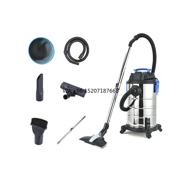 Vertical cyclonic vacuum cleaner for industrial use of 800 W 8 liters