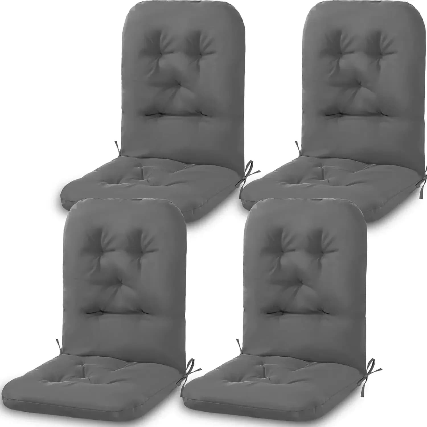 Set di 4 Cuscini per Sedie da Esterno con Schienale Alto 47 x 20 Pollici, Cuscini per Sedia a Dondolo Impermeabili e Resistenti allo Sbiadimento, Seduta di Ricambio Confortevole