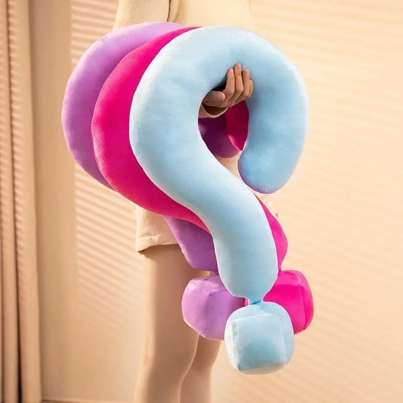 Question Mark U Neck Pillow Soft Back Support Cushion Sofa Decorative Body Pillow Ergonomic Waist Cushion Living Room Decoration