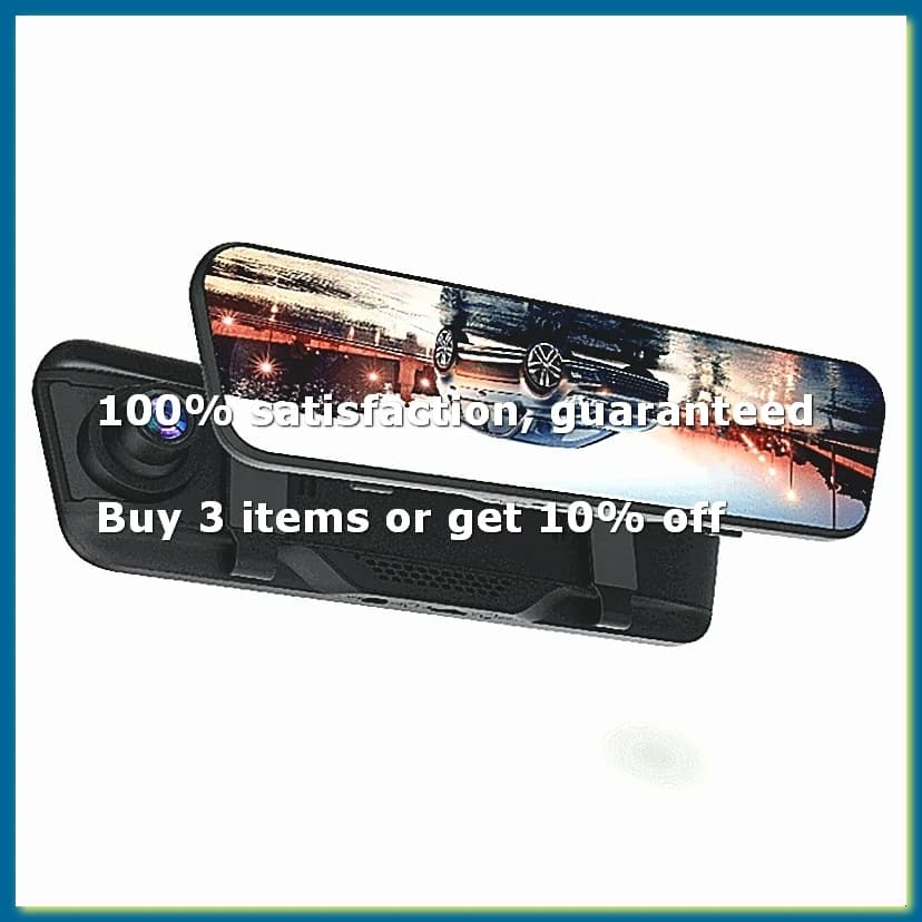 Touch 9.66-Inch Square Screen 1080P HD Wifi Stream Media Rearview Mirror Dash Cam Car Recorder System-DTB3