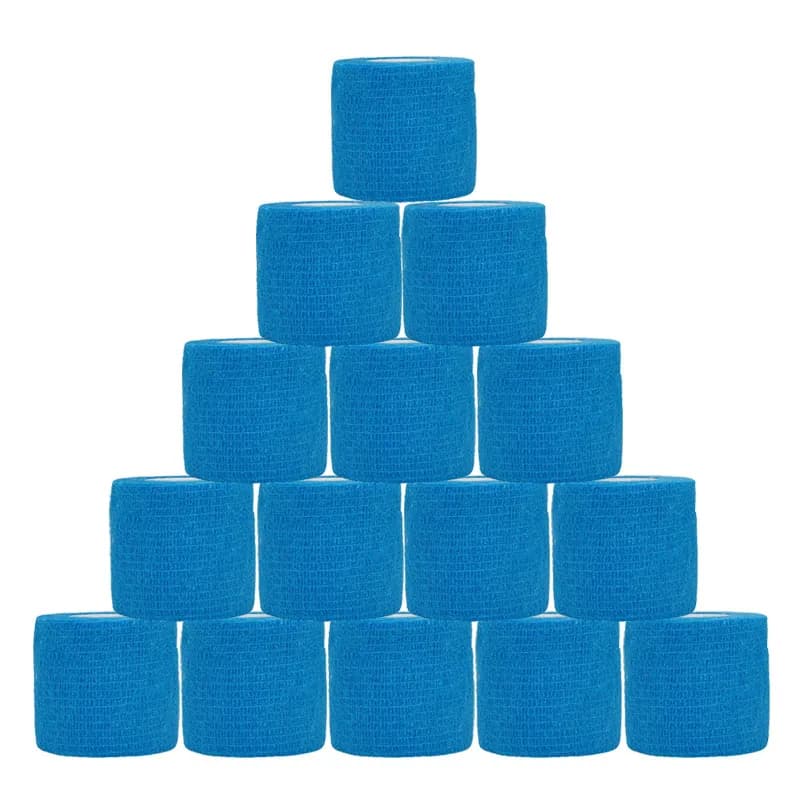 3/6/20PCS Sport Autoadesiva Bende Elastiche Blu Wrap Tape Elastoplast Per Ginocchiere Dito Caviglia Palmo Kit di Aiuto Strumento Per Animali Domestici