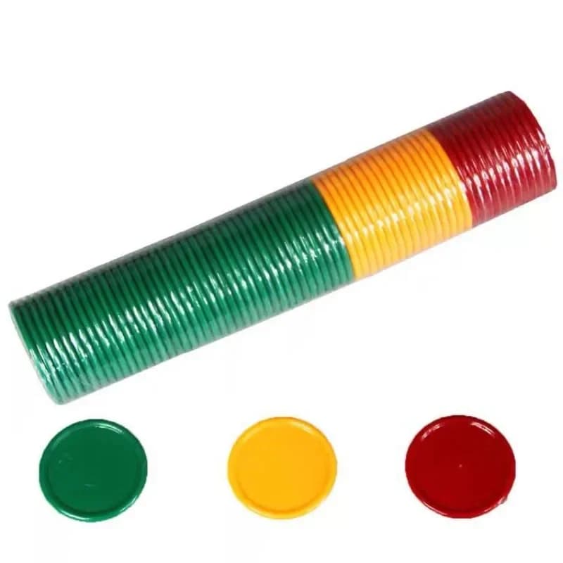 fiches da poker 3,2 cm 3 colori fiches di plastica set per intrattenimento festa gioco da tavolo scacchi strumenti per l'educazione precoce dei bambini 68 pz/lotto