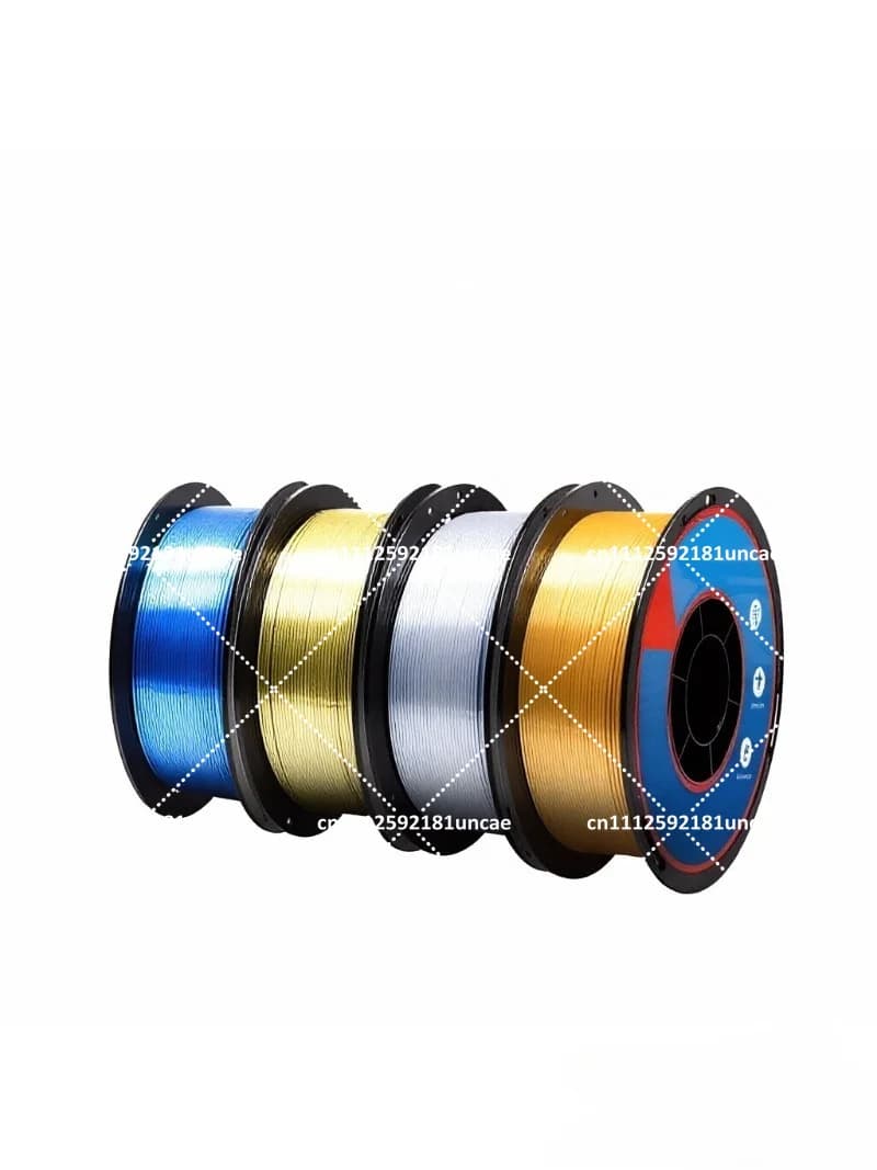 Filamento per Stampante 3D in PLA Seta 1.75mm 1KG, Finitura Metallica Lucida, Materiale di Stampa Durevole