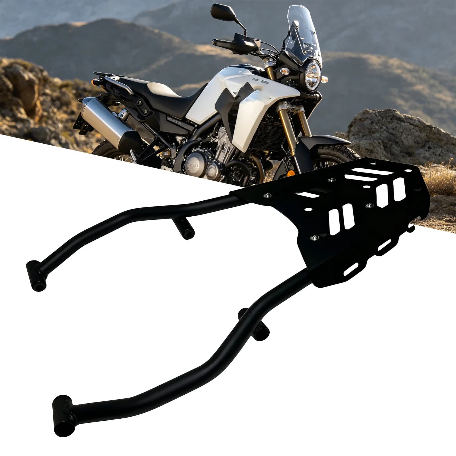 Portapacchi Posteriore Moto per Yamaha Tenere 700 XTZ700 2018-2023, Supporto Bauletto Posteriore, Ricambi Moto