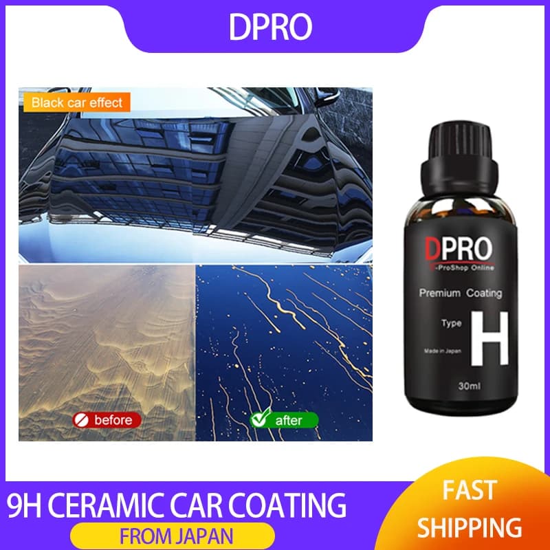 Dpro 9H Rivestimento Ceramico Liquido per Auto, Vetro Nano Ceramico Impermeabile, Cura della Vernice Anti-graffio, Kit Lucidante Idrofobico per Dettagli Auto