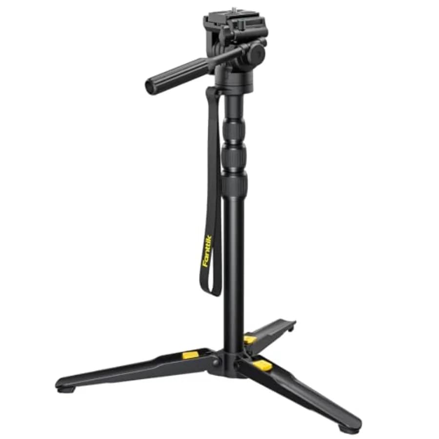 Treppiede per Livella Laser Fanttik DT10 Pro, Leggero (2,2 libbre) con Testa Panoramica Flessibile a 360° e Piastra a Sgancio Rapido con Attacco 1/4-20