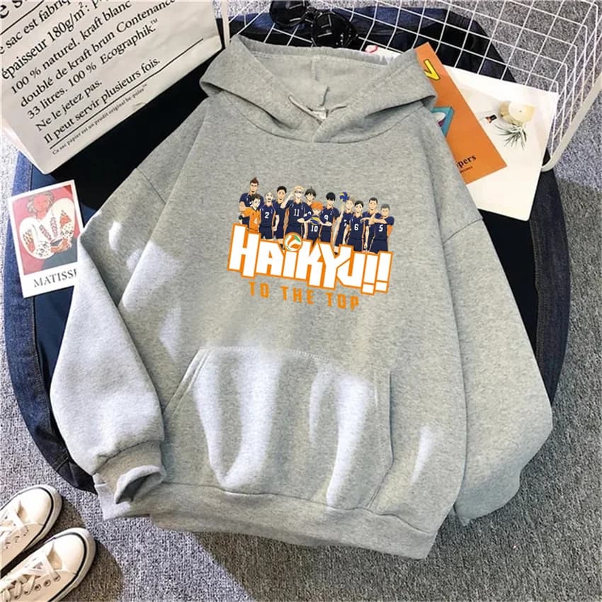 New Japan Anime volley Haikyuu Manga Prints felpe con cappuccio donna felpa con cappuccio Hip Hop felpe donna pullover abbigliamento Unisex