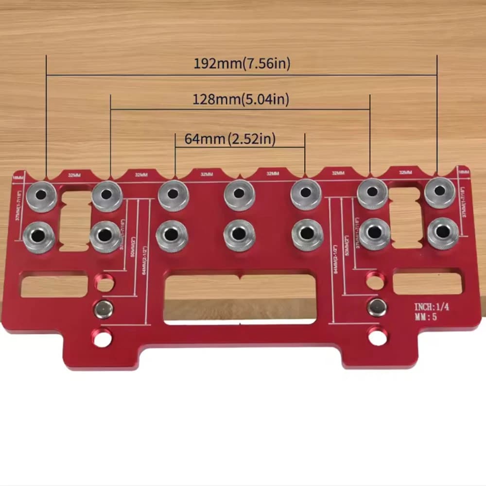 Fori positioner A set of punches for handle, fixing kit for aluminium holes, punching model for straight holes