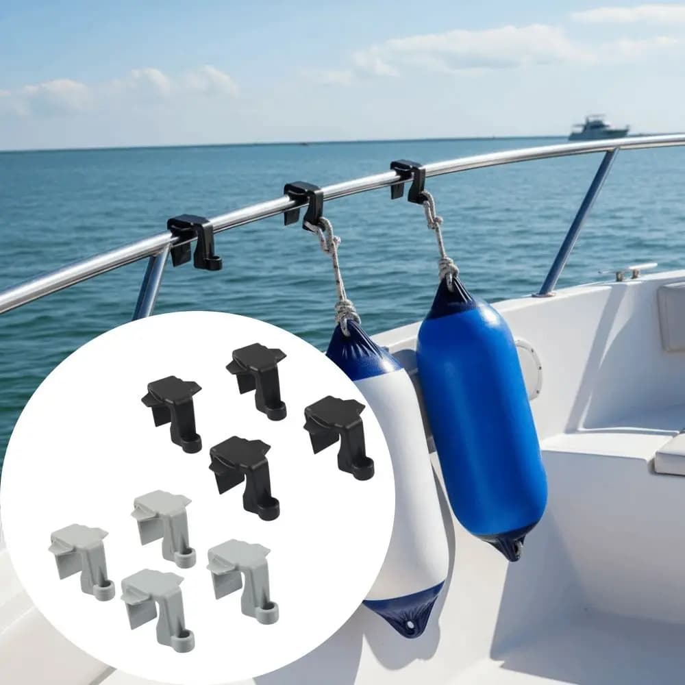 UV Resistant Boat Marine Bumper Sturdy Design Square Rails Pontoon Mount Adjustable Secure Fit Hanger Rope Hook Pontoon Boats