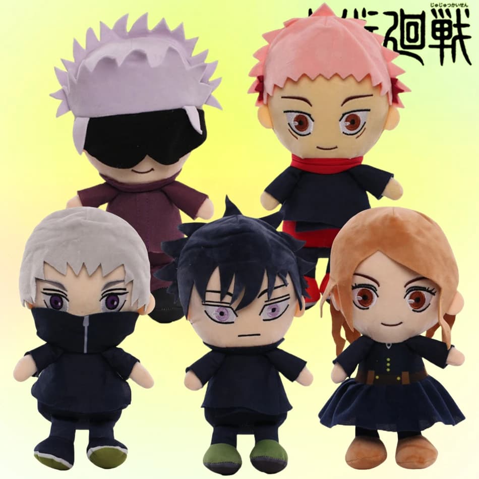 1-5pcs Jujutsu Kaisen giocattoli di peluche Anime Gojo Plushies Fushiguro Megumi Kugisaki Nobara Gojo Satoru bambole di pezza morbide regali per bambini