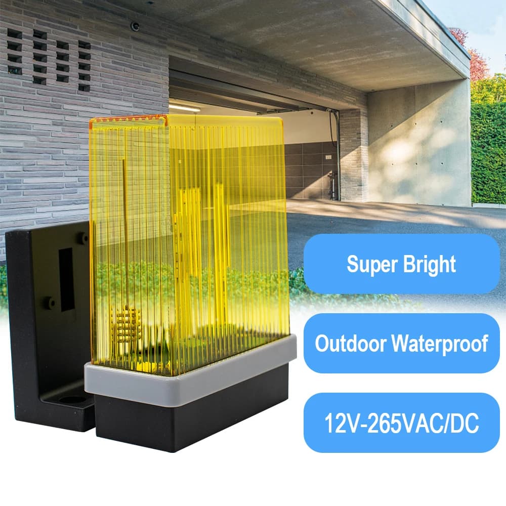 Protezione di sicurezza Lampeggiante Luce lampeggiante per Marantec PUJOL SOMMER DOORHAN DITEC Cancello Porta del garage Luce Allarme AC DC 12-265V