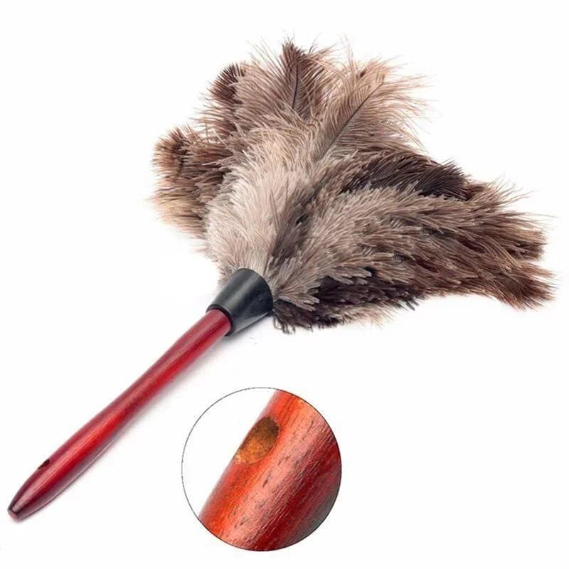 Wooden Handle Ostrich Feather Duster Home Anti-static Dust Removal Brush Cleaning And Dust Removal Tool Car Wash Feather Duster