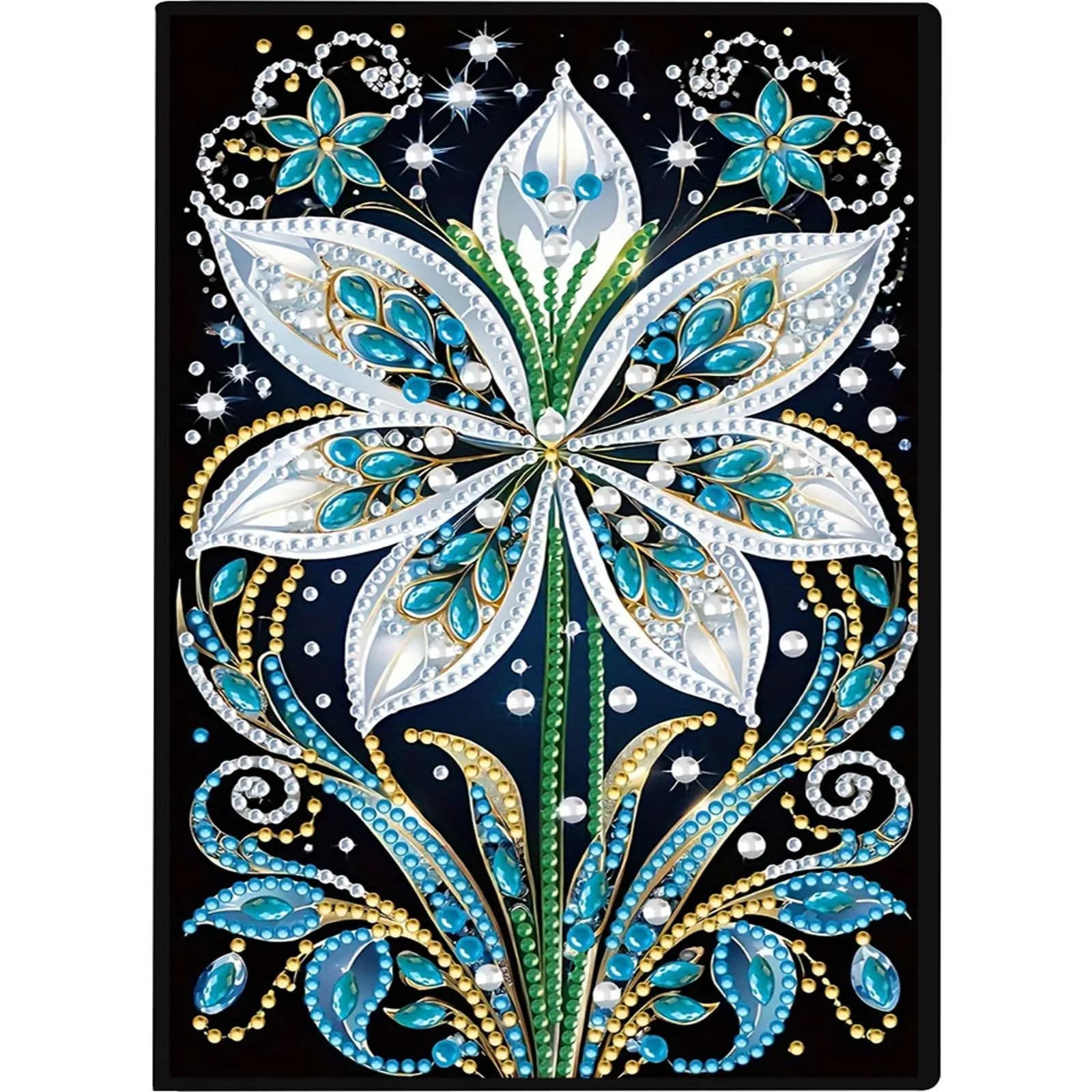 Quaderno con diario di pittura con diamanti a forma speciale di fiori per studenti adulti