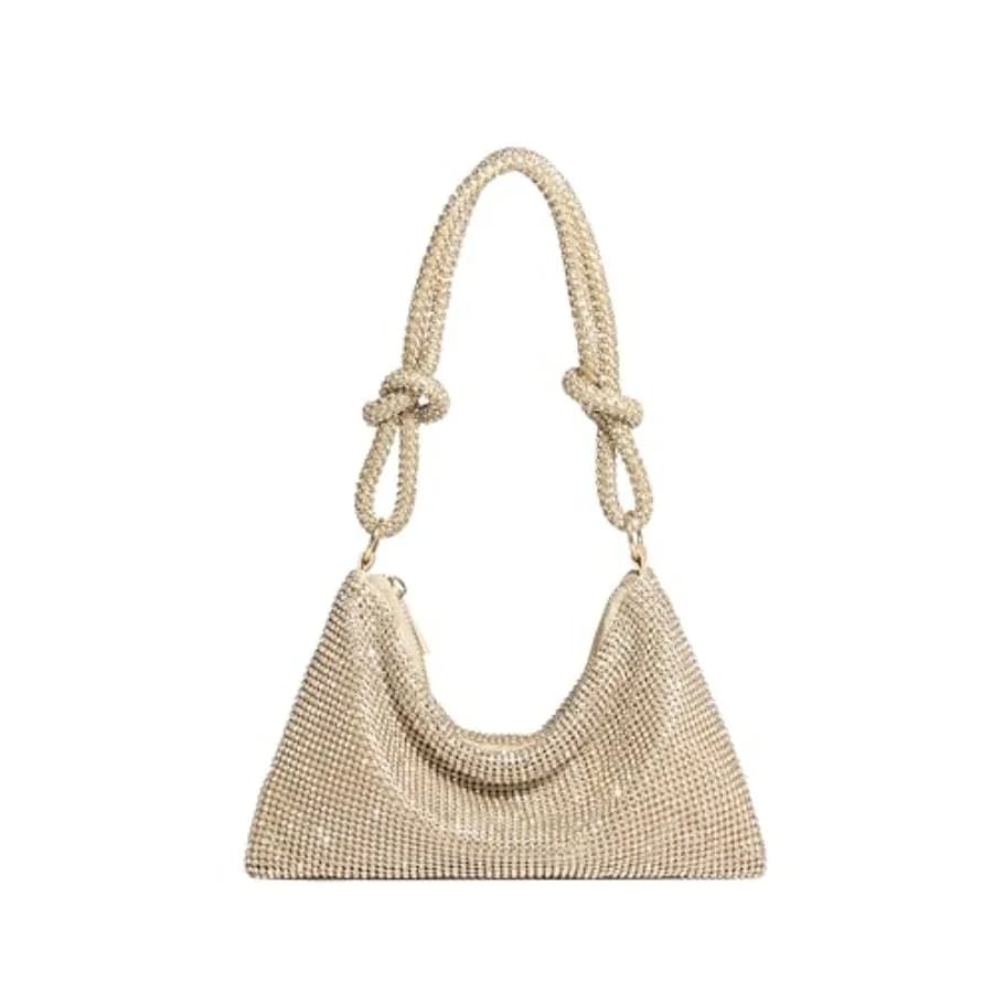 YUWITA Borsa da Sera con Strass Scintillanti, Pochette Elegante per Donne, Borsetta Piccola per Occasioni Speciali