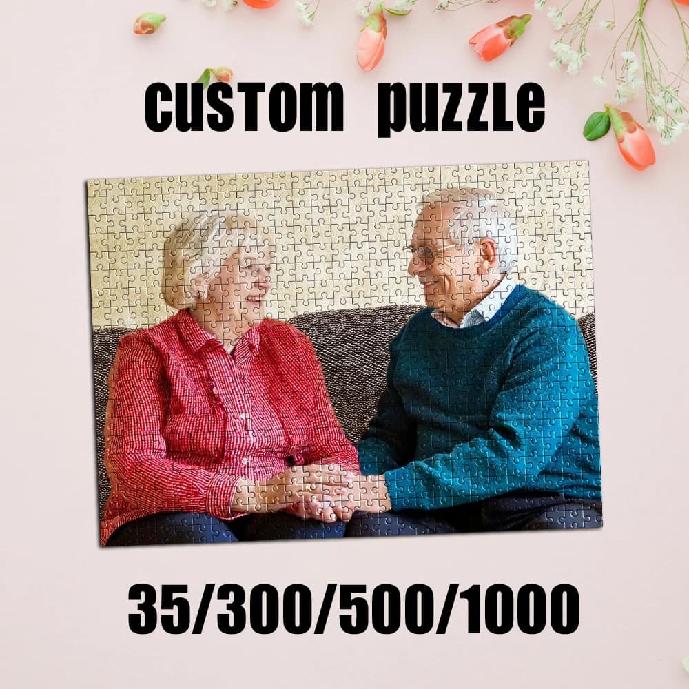 Puzzle personalizzato con foto da 35/300/500/1000 pezzi, personalizzazione fotografica da viaggio, caricamento foto per regali di compleanno personalizzati