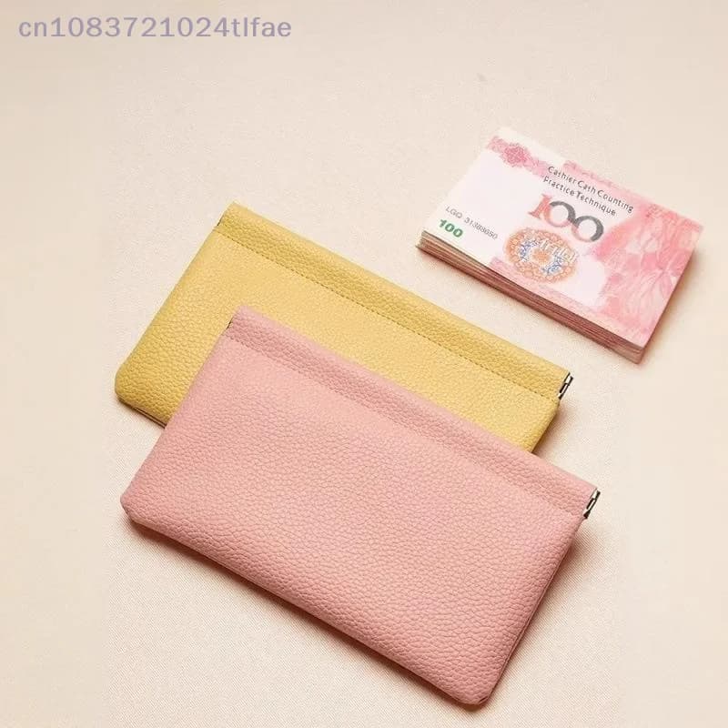Homefish Storage Bag PU Leather For Long Wallet Passport Driver's License Document Holder Data Cable Cosmetic Bag For Women Men