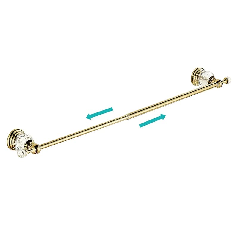Portasciugamani in cristallo, portasciugamani cromato portasciugamani regolabile accessori da bagno estensibili in acciaio inossidabile montati a parete