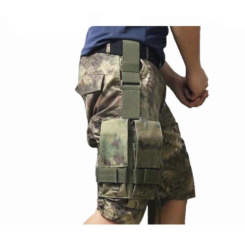 Tactical Thigh 5.56/7.62 Magazine Pouch Drop Leg Panel / Molle Belt Mag Pouch For Hunting Outdoor Leg Mag Holder Charger Carrier