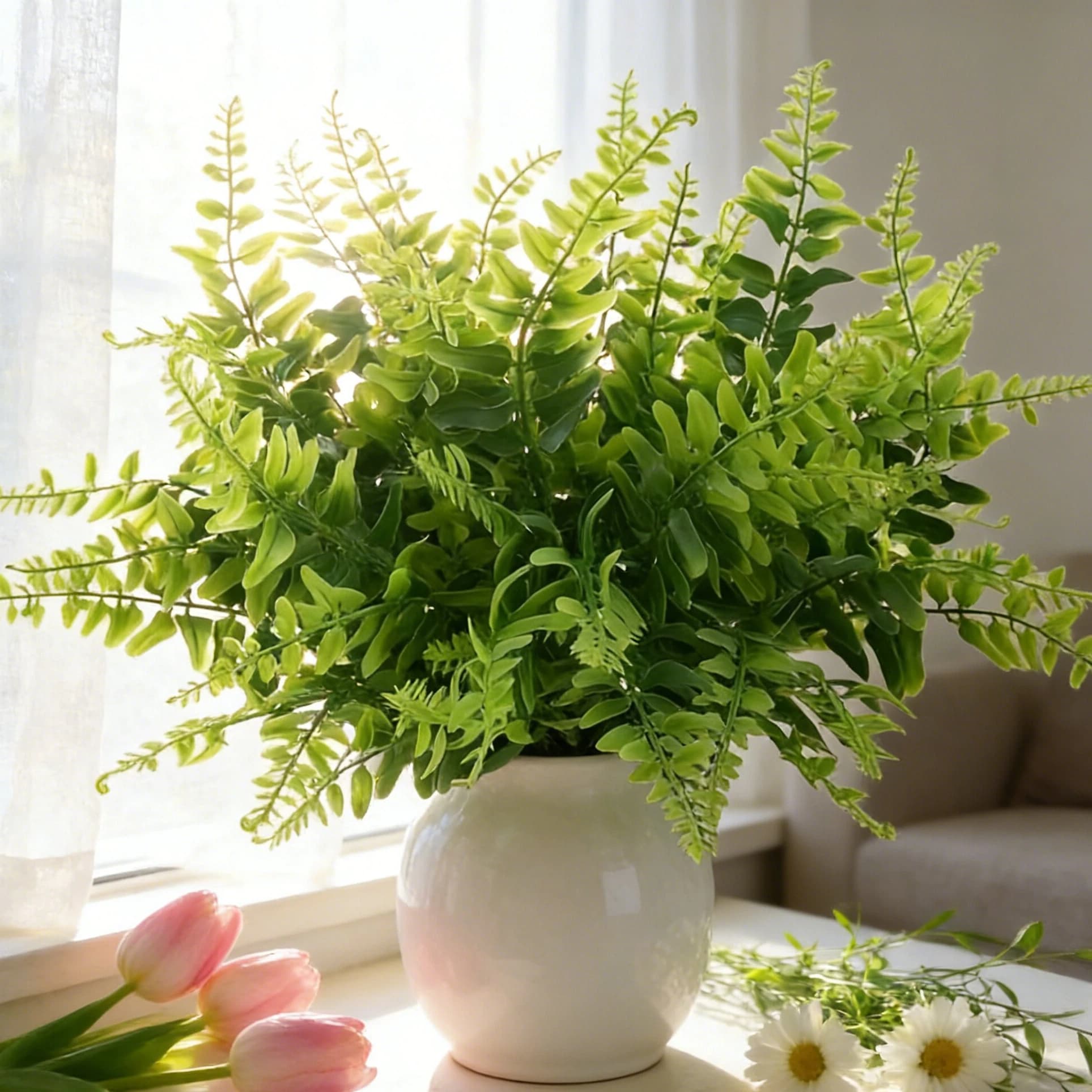 10Pcs Artificial Plants Plastic Persian Fern Leaf Home Wedding Table Gardens Decorations Floral Arrangements Accessories Hanging