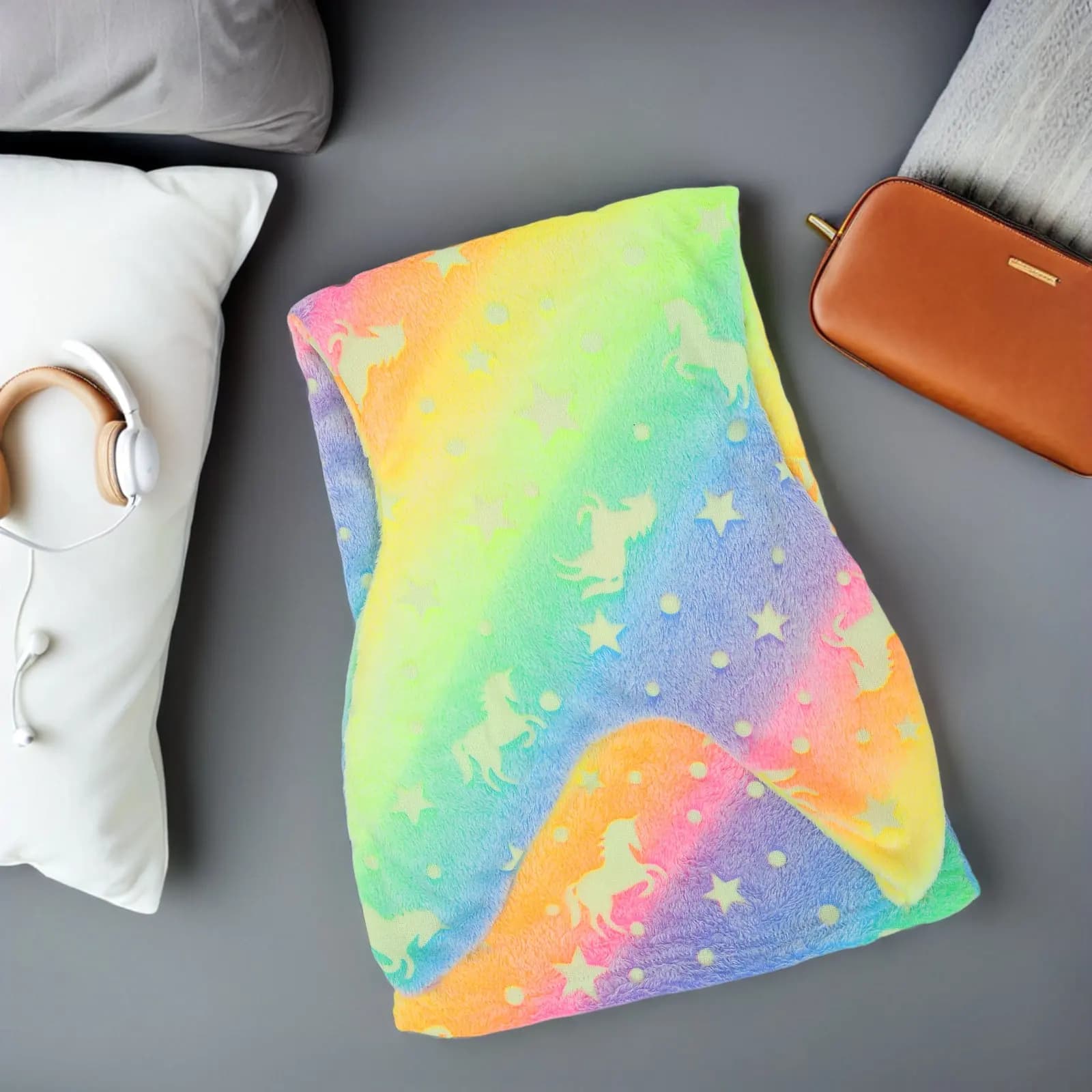Coperta Sirena Luminosa per Bambini, Morbida in Flanella, Indossabile, Sacco a Pelo, Coperta Calda e Confortevole per la Notte, Luminosa per Ragazze