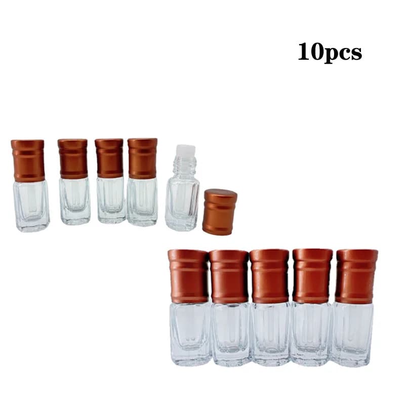 Flacone contagocce in vetro da 3ml Attar Arabian Oud profumo bottiglie di olio essenziale contenitori cosmetici 10 pezzi