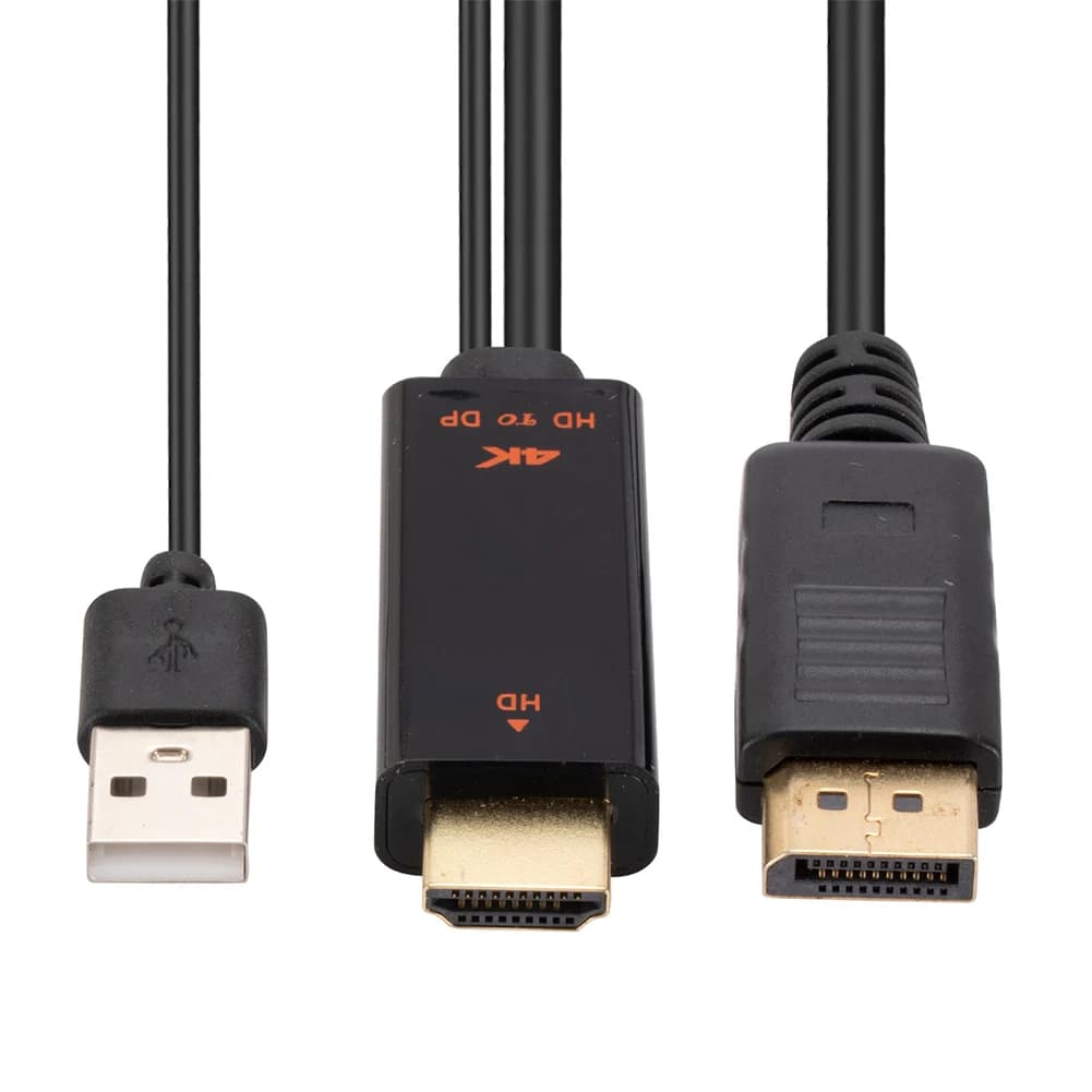 HDMI-Compatible Adapter with 1.8 M Displayport with 4K 60 Hz USB Power Cable HDMI-Compatible with PS5 PS4 Pro Display Port