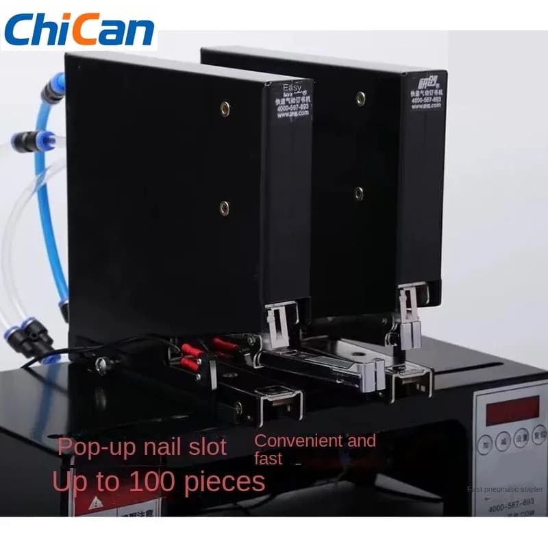 【Specializzato】Cucitrice elettrica automatica a doppia testa, Cucitrice pneumatica, Macchina per rilegatura, Cucitrice elettrica 180 colpi/minuto