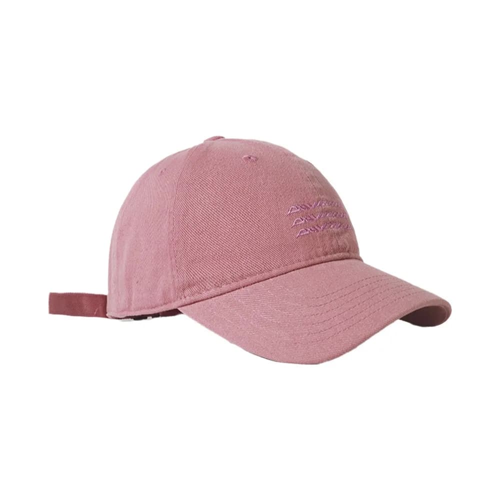 New Ripple Embroidery Washed Cotton Cap Vintage Sun Protection Baseball Caps Casual Simple Casquette Dad Hat Outdoor