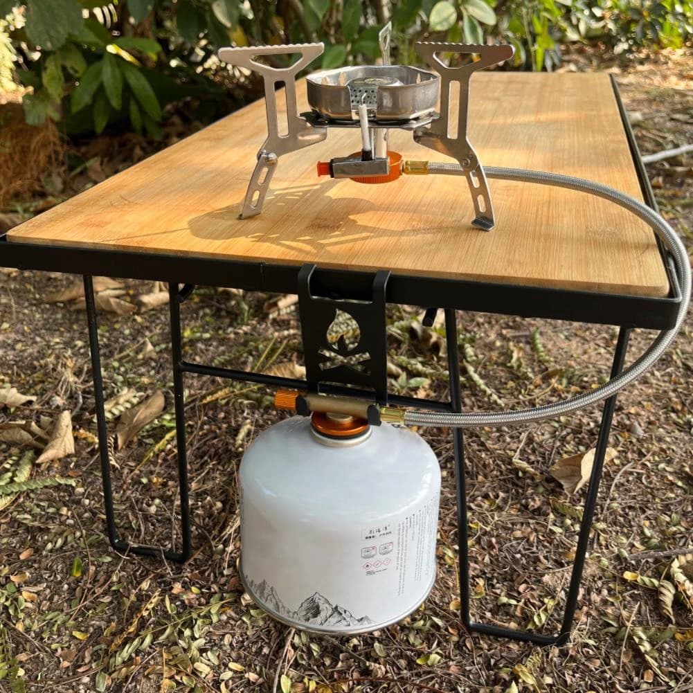 Gancio per appendere bombola di gas Clip per gancio per serbatoio di gas butano in acciaio inossidabile Ganci per serbatoio di gas portatili leggeri per tavolo da campeggio IGT