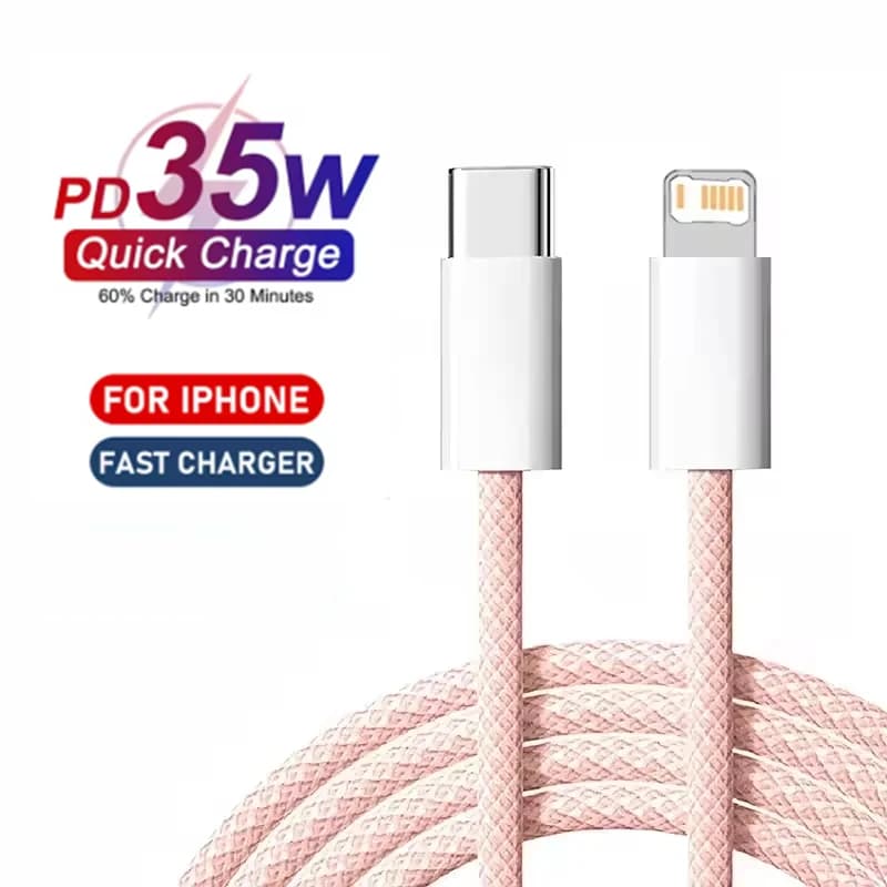 1 m2 mPD braided fast charging cable for iPhone 13 14 Pro Max 11 12 mini XR XS Max 7 8 Plus Quick charging USB-C data cables