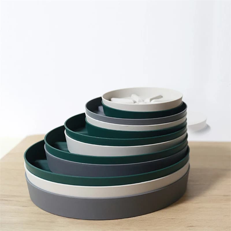 Basic dish for flower pot Home garden Addensated flower pots Durable resin trays Anti-drop trays Flat for indoor outdoor plants