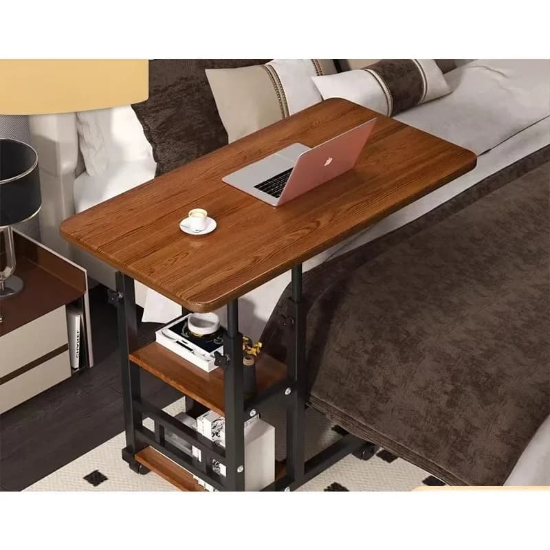 Tavolino da Comodino per Camera da Letto, Scrivania Mobile per Laptop, Piccola Scrivania per Casa e Ufficio, Supporto Regolabile per Computer, Tavolo per Laptop