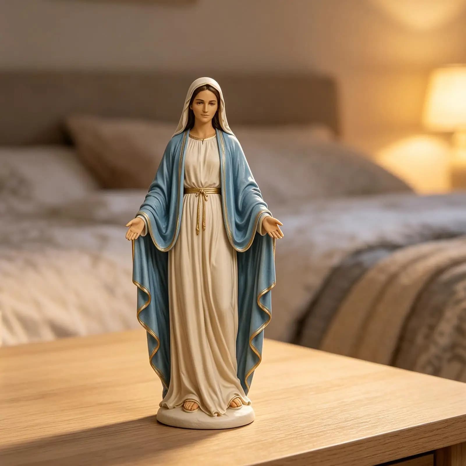 Statua della Vergine Maria, Figurina Cattolica Decorativa, Figura della Santa Madre per Casa, Studio, Sala di Preghiera, Chiesa, Cattedrale, Santuario, Altare