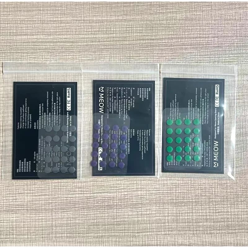 Meow Gaming Gear MGG Ultraglide Small Round Dot PTFE Mouse Skates DIY Mice Glide Feet Silence Version Diameter 6.6mm
