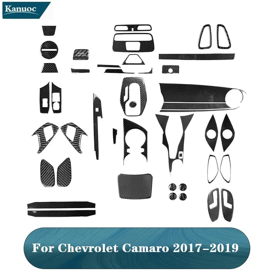 Adesivi per interni auto per Chevrolet Camaro 2017 2018 2019 Accessori interni in fibra di carbonio per auto